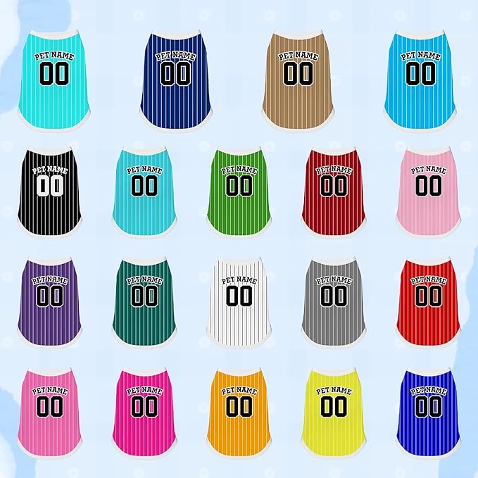 Custom Dog Shirt Personalized Pet Jersey Shirts with Name Photo Text Logo Customized Dog Pullover T Shirt Gifts for Small Medium Large Dogs Cats