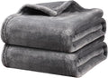 Onarway Dog Blanket Washable for Bed: 2 Packs Dog Blankets 40”x47” - Fluffy Soft Large Throw for Cat Puppy Kitten Dogs - Fleece Pet Blankets for Crate Couch Car and Indoor - Grey