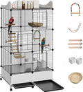 Encrypted Bird Cage Large Bird Cages 57-Inch, Top Storage Space, Bottom Splash Guard with Essential Bird Supplies – Durable & Spacious Aviary – Budgies & Cockatiels