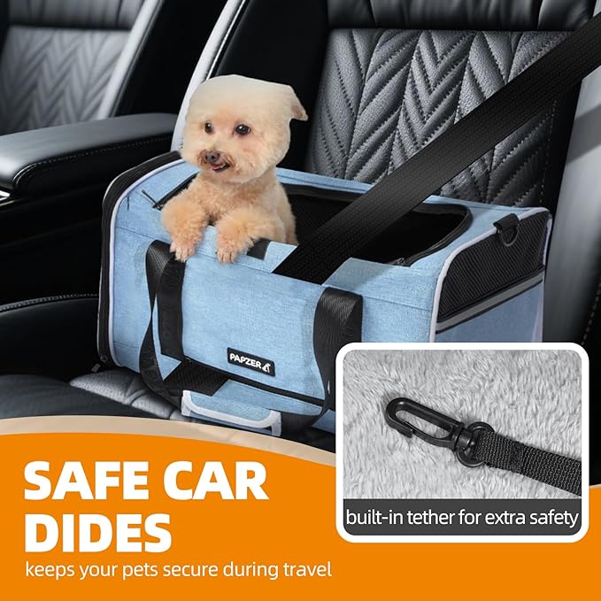 Top Loading Medium Cat Carrier with Privacy Curtain, Soft-Sided Small Pet Travel Crate Vet Approved, Little Puppy Dog Kennel Bag Suitcase Luggage Sleeve, 18x11x11 Inch Blue
