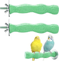 2pcs Bird Beak Grinding Stone, Anti-Slip Parakeet Nail Trimming Stick Resin, Bird Parrot Cage Perch Stand Platform Foot, Claws Trimmer Chewing Toys for Budgies, Parakeets, Cockatiels, Conures