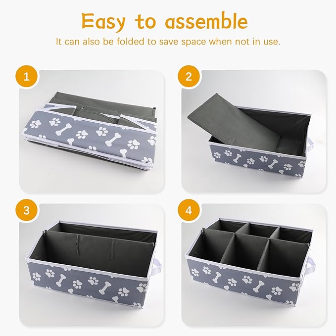 Dog treat storage organizers pet storage basket organizer great for organizing food treats snack for pet dogs cats birds animal bone