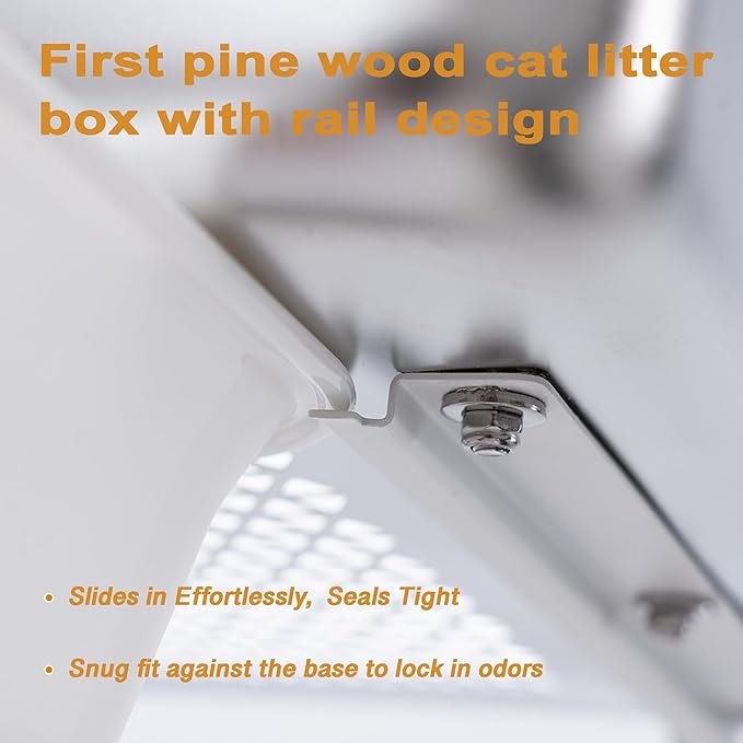 Stainless Steel Sifting Litter Box for Pine Pellet Cat Litter Non Clumping Litter System with Dust Collecting Drawer X-Large