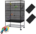 Bird Cage Seed Catcher,Large Birdcage Net Cover,Bird Cage Accessories for Parrot Parakeet Cockatiels Conures Macaw African Round Square Cages(118 * 31inch,2 PCS)