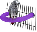 RYPET Parrot Perch Rough-surfaced - Quartz Sands Bird Cage Perches for Medium to Large Bird, U Shape Purple Large