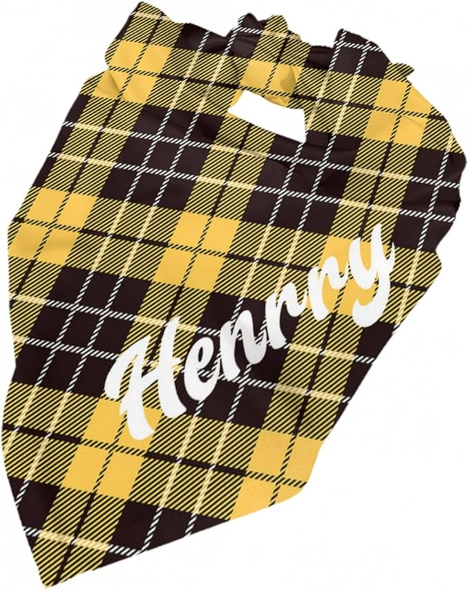 Custom Pet Scarf Personalized Dog Bandana with Name Personalized Add Your Text Bibs Triangle Head Scarfs Gift for Small Medium Large Dogs Cats Baby Puppy Pets Accessories