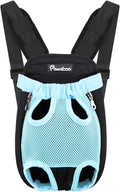 Pawaboo Pet Carrier Backpack, Adjustable Pet Front Cat Dog Carrier Backpack Travel Bag, Legs Out, Easy-Fit for Traveling Hiking Camping for Small Medium Dogs Cats Puppies, Medium, Blue