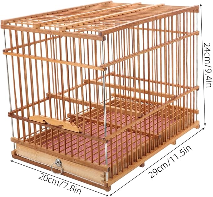 Lightweight Bird Cage Portable Woven Bird Carrier for Small Birds Stylish Outdoor Travel Accessory for Budgies Parakeets and More Durable Design for Everyday Use