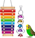 Colorful Bird Xylophone Toy Interactive Training Toy Bird Cage Bell Toy Accessories Music Musical Enrichment Bells for Conure Budgie Cockatiel African Grey Parakeet Finch Parrot Love Birds