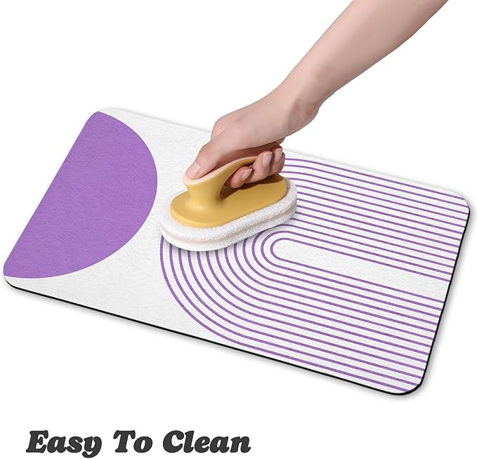 Dog Food Mats for Floors Waterproof, Cat Water Bowl Mats Pet Feeding Absorbent Mat Placemats for Food and Water Bohemia 17 * 30 inch