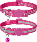 Taglory Kitten Collar Breakaway with Bell, 2 Pack Girl Boy Pet Kitten Collar Adjustable 6-8 Inch for 2-6 Months Cat, HotPink