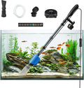 6-in-1 Electric Aquarium Gravel Cleaner, 530GPH Fish Tank Vacuum with Water Changer, Sand Washer & Debris Remover, Quiet 32W Pump & Telescopic Pole for Freshwater & Saltwater Tanks (Blue)