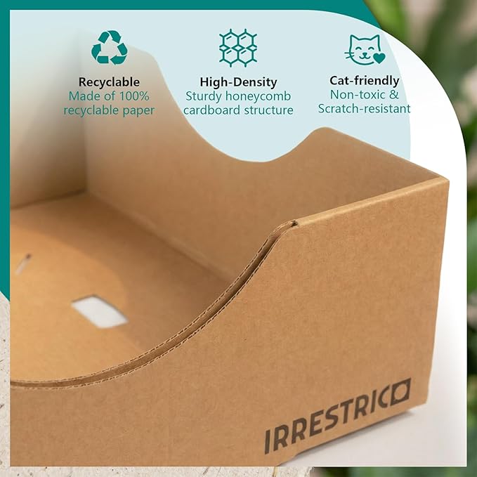Modular Cardboard Cat Condo System, Bowl-Shaped Cat Bed Module, Foldable Stackable DIY Cat House for Indoor Cats