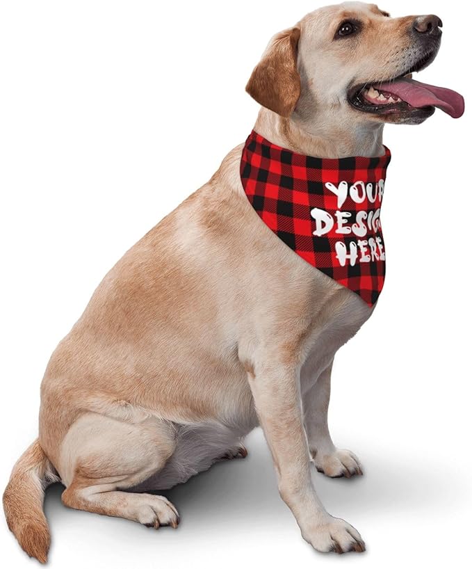 Custom Dog Bandana Add Your Text Photo Name Personalized Neckwear Bandanas Soft Customized Pet Scarf with Your Design Funny Gifts for Cat Dog Pet Style 05