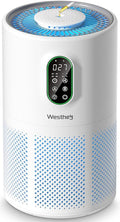 Air Purifiers for Home Large Room up to 1650 ft², WESTHEY H13 True HEPA Air Purifier for Bedroom with Night Light, Air Quality Monitor, Fragrance Sponge, Air Cleaner for Wildfire Smoke Dander Dust