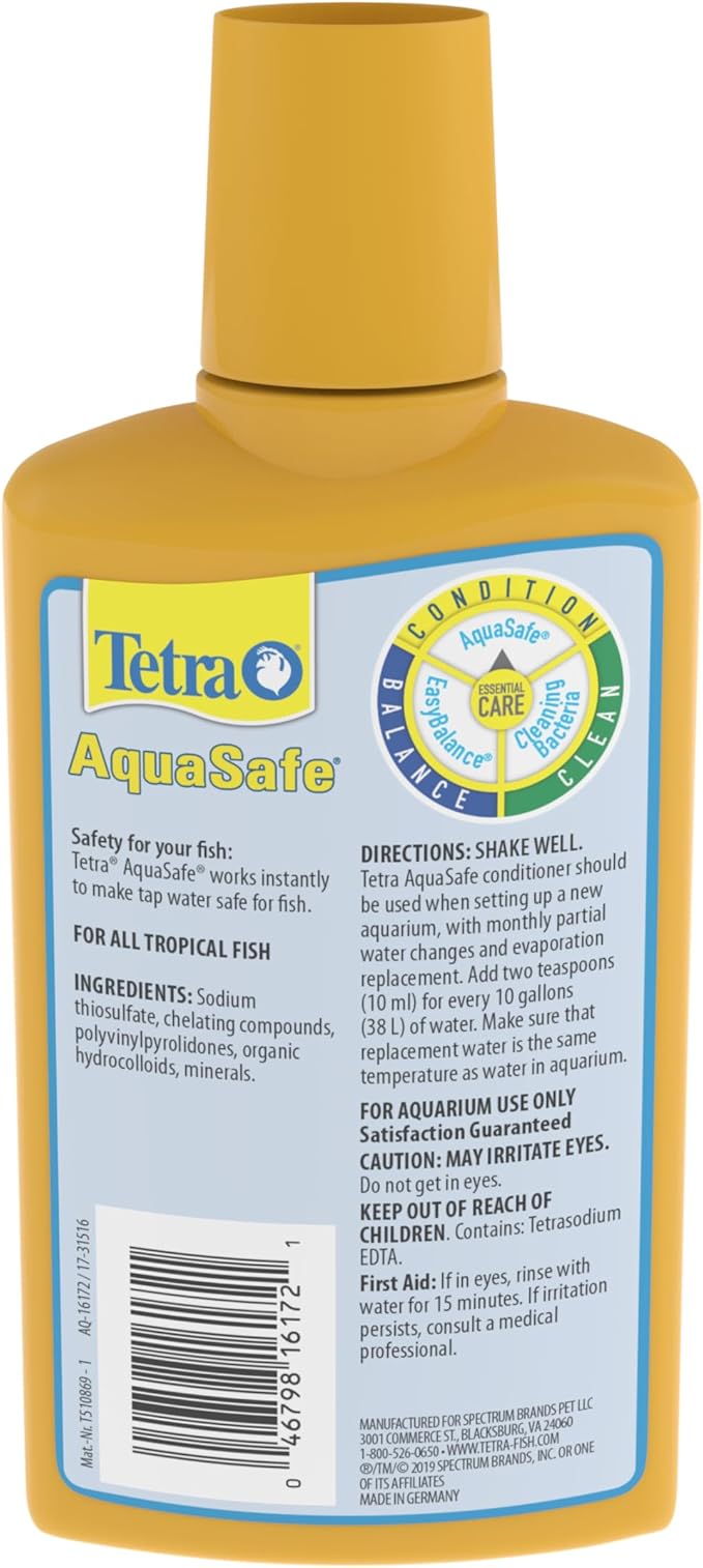 Tetra 16172 AquaSafe Fish Tank Water Conditioner, 8.45 fl oz
