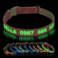 DOG WORLD Custom Fluorescent Dog Collar - Personalized Luminous Name & Phone Number for Night Safety, Fashionable & Easy-to-Use Pet Accessory, Ideal for Night Walks