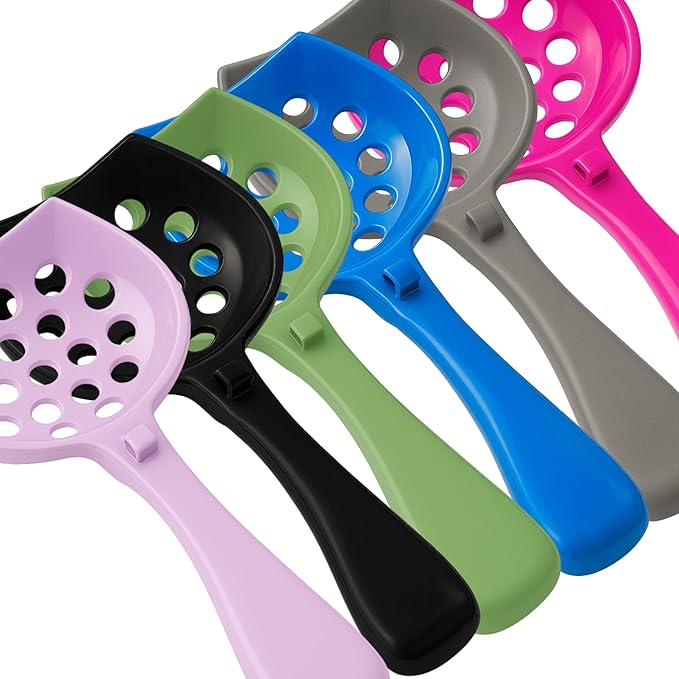 Small cat Litter Scooper with Holder: Perfect for Small Spaces. cat Litter Scooper with Holder: Easy to Store Anywhere. cat Scooper for Litter Box - Pellet Litter Scoop (Hot Pink)