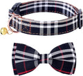 Yizepet Dog Collar with Bow Tie- Adjustable pet Collar for Dogs with Plastic Buckle Collar, Stylish Pattern for Small Medium or Large Boy and Girl Dog and Cat