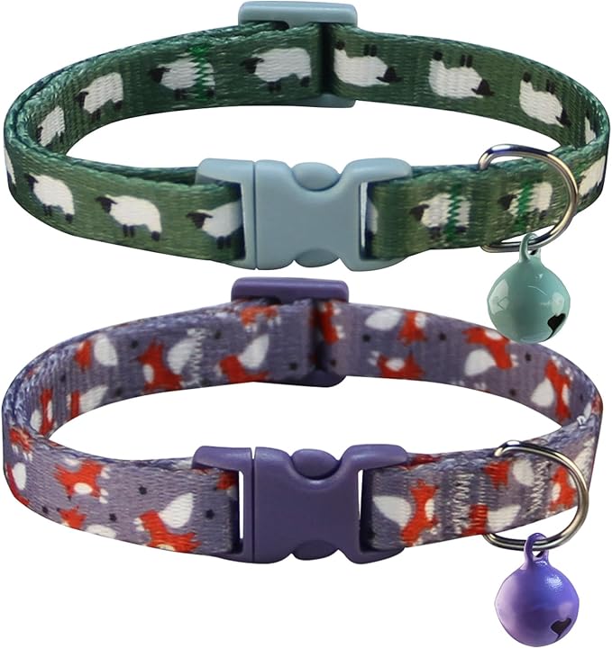 Yizepet Cat Collars, Breakaway Kitten Collar, Cute Kitty Collar in 2 Pack, Pet Supplies Accessories
