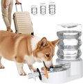 RIZZARI Automatic Gravity Pet Dispenser: 6.5L Large Capacity -No Power Needed -Stainless Steel with Triple Filter & Brush for Medium Dogs -Multiple Pets - Busy Pet Owners - Living Room -Kennel
