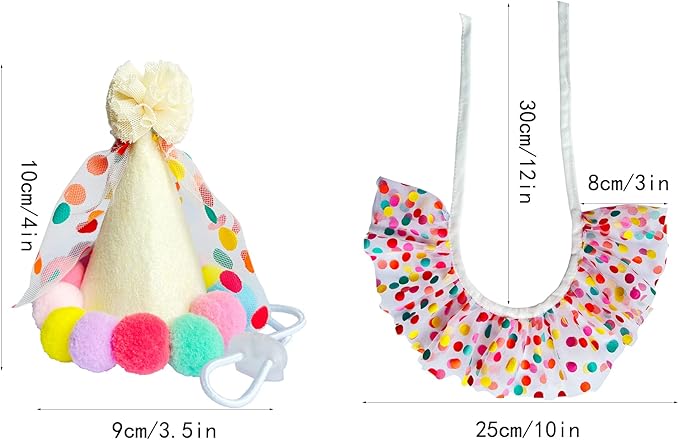 Cat Dog Princess Costumes Puppy Cat Birthday Bandana Scarf and Party Hat Cute Lace Dog Bib Scarf and Christmas Hat Doggy Birthday Party Decorations Set