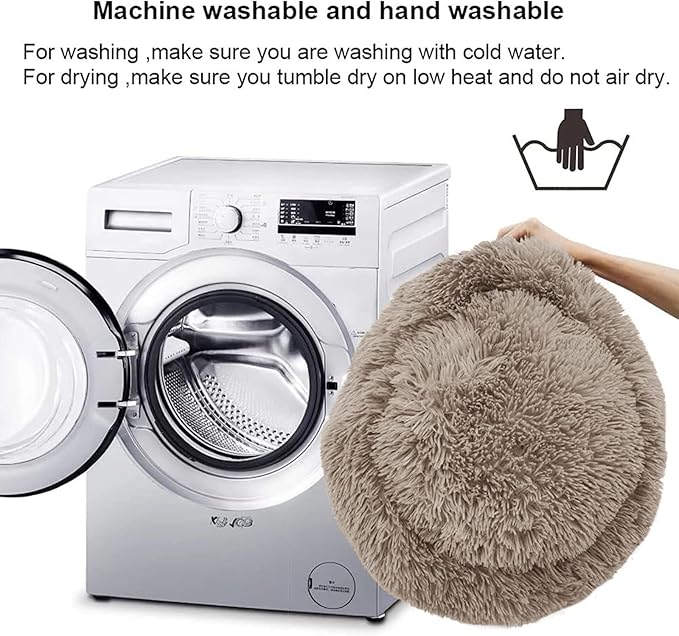 Cat Beds for Indoor Cats,15.7 Inch Small Cats Beds, Washable-Round Pet Bed for Puppy and Kitten with Slip-Resistant Bottom