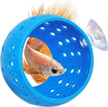 Fhiny Betta Tunnel, Aquarium Fish Hideout with Suction Cup - Shrimp Cave Aquarium Decor for Small Fish, Shrimp, Guppy Hiding & Resting (Blue)