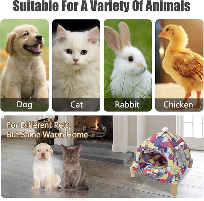 Pozico Portable Cat Tent Bed – Lightweight Foldable Cat House with Soft Washable Cushion, Warm Enclosed Cave for Kittens, Indoor Cats & Small Dogs
