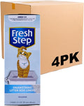 Fresh Step Jumbo Drawstring Cat Litter Box Liners, Unscented Heavy Duty Kitty Litter Bags for X-Large Oval or Rectangle Pans, Helps Contain Mess, Easy Lift Out Cleanup, 36 x 19 in, 7 Count - 4 Pack