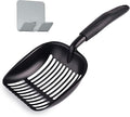Pets First Cat Litter Scooper - Ergonomic & Easy Grip Design Deep Cleaning with A Non-Stick & No Residue Build-Up – Solid Aluminum, Waterproof - Bonus Hook - 1.75 x 13.25 x 5