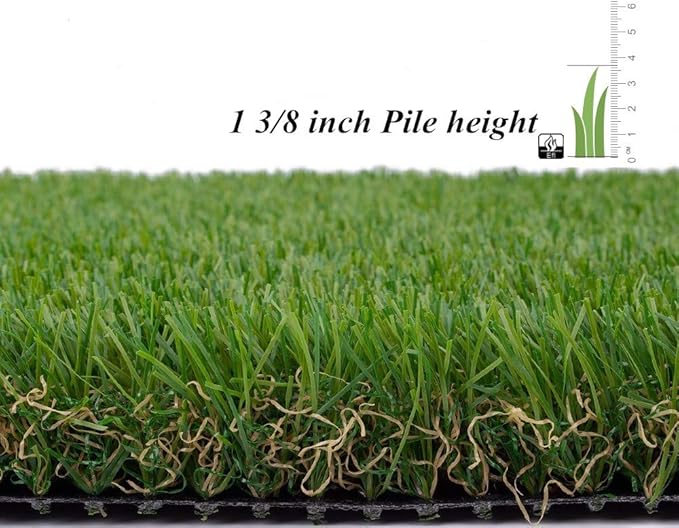 ALTRUISTIC Artificial Grass 1FTX97FT(97 Square Feet), Realistic Fake Grass Deluxe Turf Synthetic Thick Lawn Pet Turf, 1 3/8” Height, Outdoor Decor, Customized