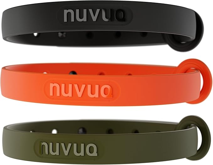 3 Pack Breakaway Cat Collar - Soft, Comfortable, and Lightweight Safety Buckle Collar with Name Tag Ring for Outdoor Cats and Sensitive Skin Kittens by Nuvuq (6 ⅞" to 10 ¼") (Black, Orange and Green)