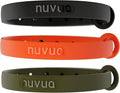 3 Pack Breakaway Cat Collar - Soft, Comfortable, and Lightweight Safety Buckle Collar with Name Tag Ring for Outdoor Cats and Sensitive Skin Kittens by Nuvuq (6 ⅞" to 10 ¼") (Black, Orange and Green)