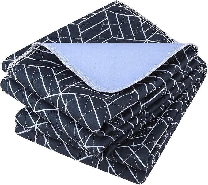 OUTCREATOR® Washable Bed Pads 34" x 36" (Pack of 4), Incontinence Mattress Protector, Anti-Slip Waterproof Underpads for Adults Kids Elderly Pets, Absorbency & Reusable Bedwetting Pads (Navy Blue)