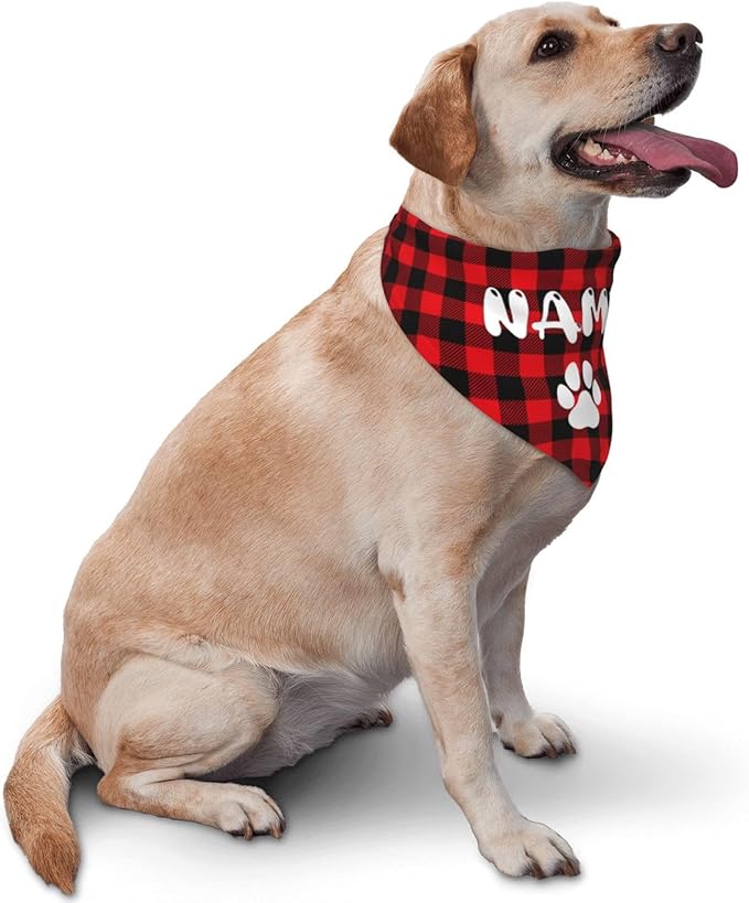 Custom Dog Bandana Add Your Text Photo Name Personalized Neckwear Bandanas Soft Customized Pet Scarf with Your Design Funny Gifts for Cat Dog Pet Style 01