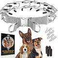 PetJett Prong Collar for Dogs - Choke Collar for Dogs, Pinch Collar for Dog, Adjustable Training Collar & Walking Tool for Small, Medium, or Large Breed - No Pull Stainless Steel Metal Choker Chain