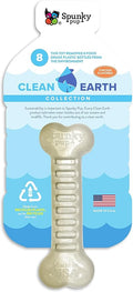 Spunky Pup Clean Earth Recycled Bone| Made in USA | Made from 100% Recycled Water Bottles, Gray