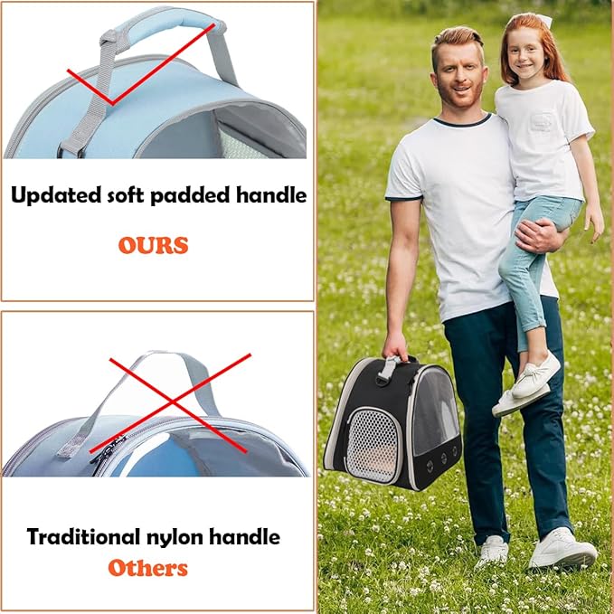 Bearded Dragon Travel Carrier,Lizards Cage, Small Animal Bag for Hedgehog Rat Parrot Bird Guinea Pig, Portable Guinea Pig Travel Carrier for 2