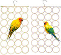 2 Packs Parrot Swing Hanging Toys, Bird Climbing Rope Net Ladders Small Medium Pet Activity Toy Suitable for Parakeet,Cockatiel,Cockatoo,Conure,Mini Macaw（Random Color ） (Style-1)