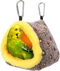 Small Winter Warm Bird Nest for Cage - Comfortable Bird Bed with Support Board, Hanging Hammock Shed Hideaway Hut Gift for Macaws African Grey Amazon Parrots