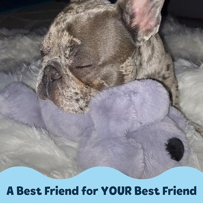 Snuggle Puppy Junior Heartbeat Puppy Toy - Heartbeat Puppy for Dogs - Pet Anxiety Relief and Calming Aid - Comfort Dog Toy - Behavioral Training and Sleep Aid Cuddle Buddy - Grey