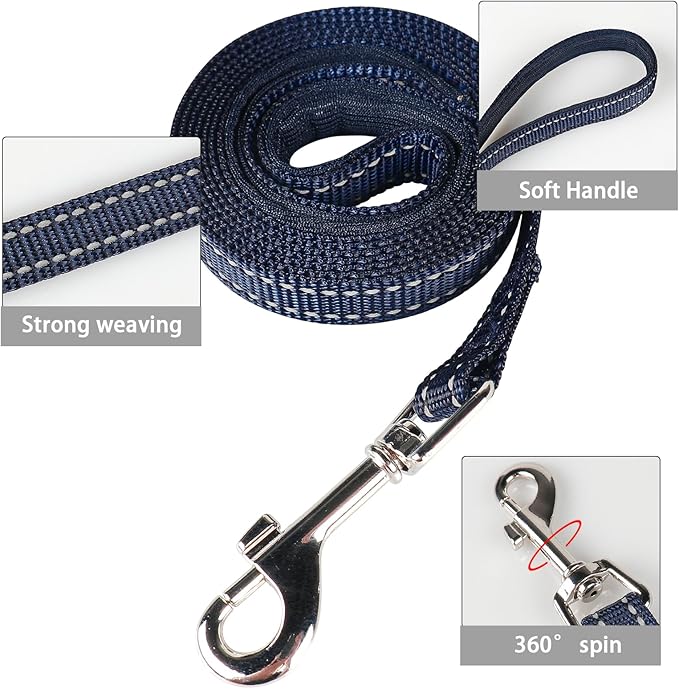 YIMEIS Dog Harness and Leash Set, No Pull Soft Mesh Pet Harness, Reflective Adjustable Puppy Vest for Small Medium Large Dogs, Cats (Navy & Black, X-Small (Pack of 1)