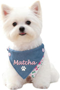 Custom Embroidered Dog Bandana Personalized with Name Adjustable Triangle Neckwear Scarf for Dogs and Cats Washable Polyester Pet Accessories Gift for Pet Lovers