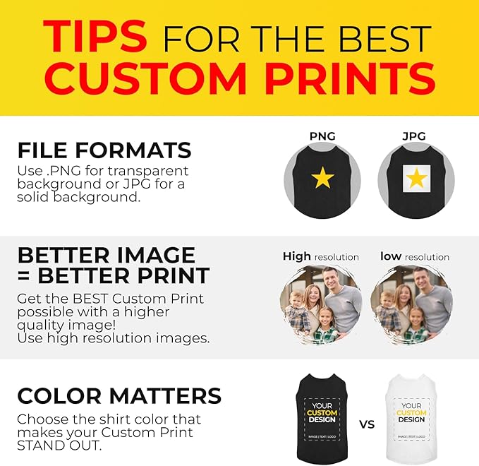 Apparelyn Custom Dog Shirt Design – Dog T-Shirt with Logo, Text or Image Print Custom Clothes for Dogs