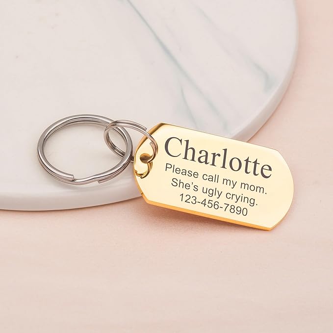 Anavia Personalized Pet ID Tags, Stainless Steel Glossy Laser Engraved Dog Cat Collar Name Tags, Multiple Colors Shapes Sizes (Dog Tag, Regular)