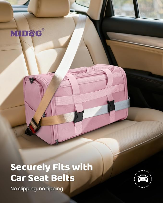 MIDOG Cat Carrier Soft for Small to Medium-Sized Cats,Up to 25 Lbs, TSA Airline Approved Soft Sided Pet Carrier