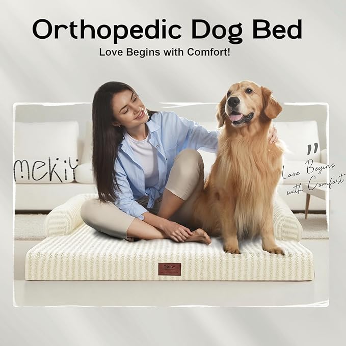 Dog Bed Medium Size Dog-Orthopedic Waterproof Bed for Dogs,Foam Couch Sofa with Washable Removable Cover & Non-Slip Bottom