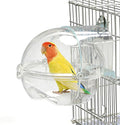 Bird Bath Box for Cage,Parrot Hanging Planet Bathtub No-Leakage Transparent Omnidirectional Observation Tub Shower Box Birds Cage Accessory for Canary Parrot Cockatiel Lovebird