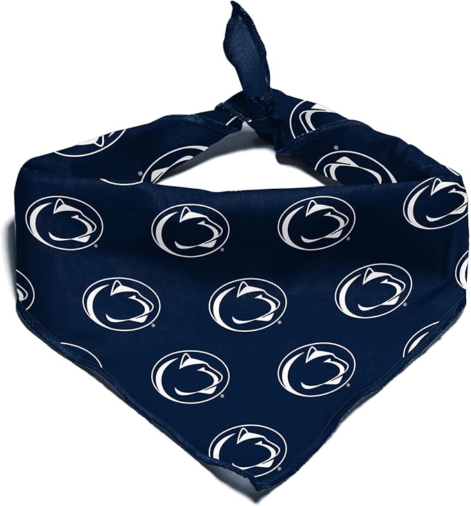 Penn State Nittany Lions Officially Licensed Bandana for Dogs and Cats | Fits Pets Great Gift Idea | Easy-to-Tie (Large, 28")
